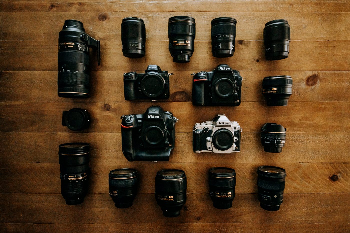 Different Cameras and Lenses on a Surface